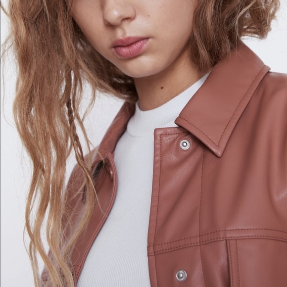 ZARA BNWT Faux Soft Leather Jacket - Picture 4 of 11